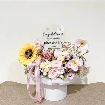 Bloom Box Akrilik Ucapan Wedding Sumbawa